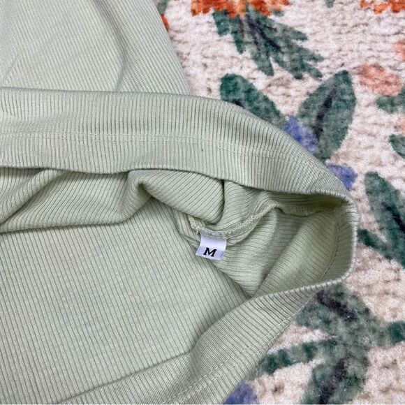 Talentless Pistachio Green Ribbed Tank Top Stretchy M - Picture 5 of 6